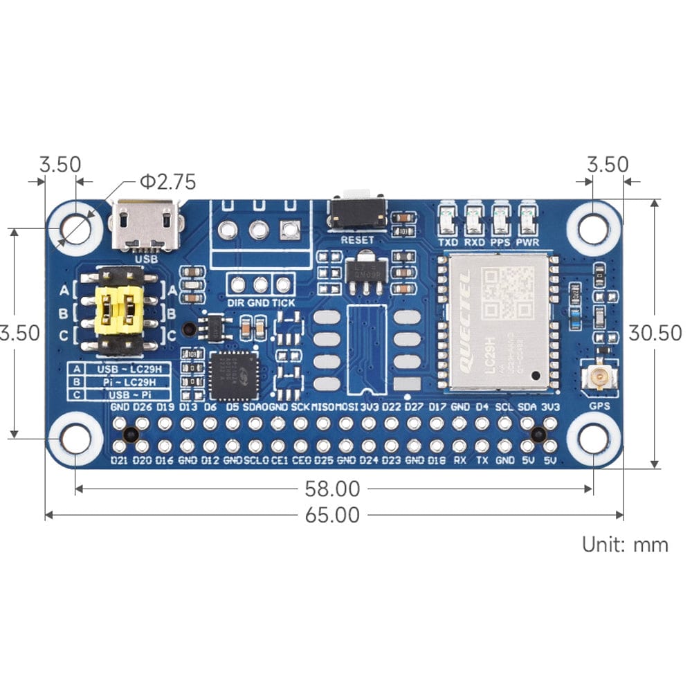 LC29H(DA) GPS/RTK HAT for Raspberry Pi by Waveshare - The Pi Hut