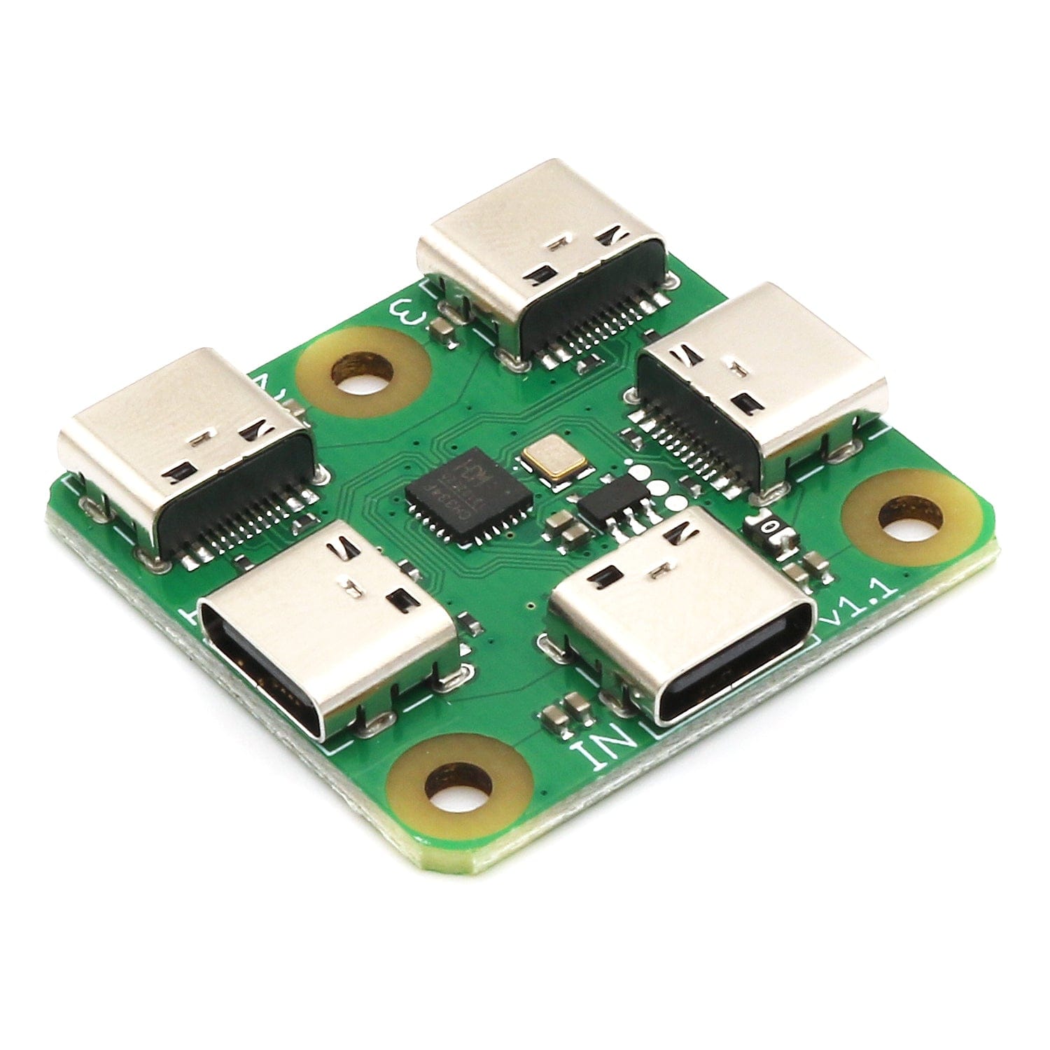 Mini 4-Port USB-C USB 2.0 Hub by 8086 - The Pi Hut