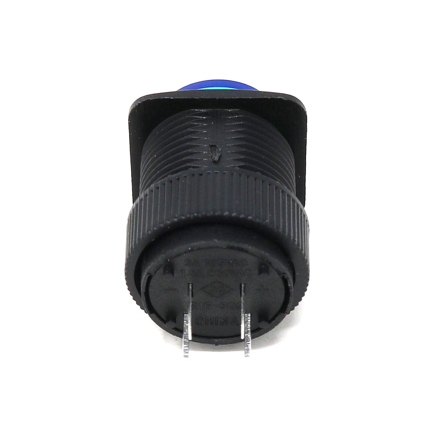 16mm Illuminated Pushbutton - Blue Latching On/Off Switch by The Pi Hut - The Pi Hut