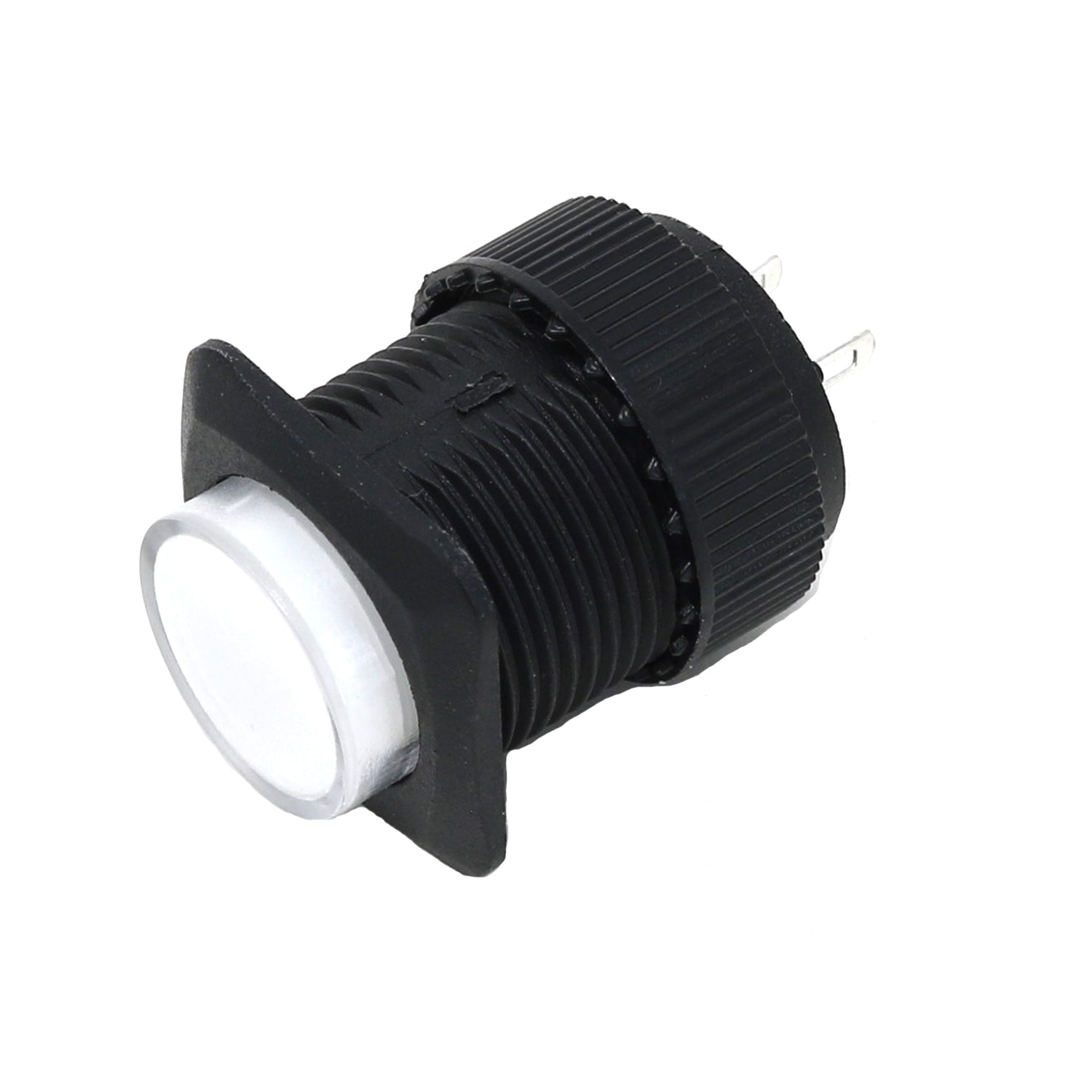 16mm Illuminated Pushbutton - White Momentary by The Pi Hut - The Pi Hut