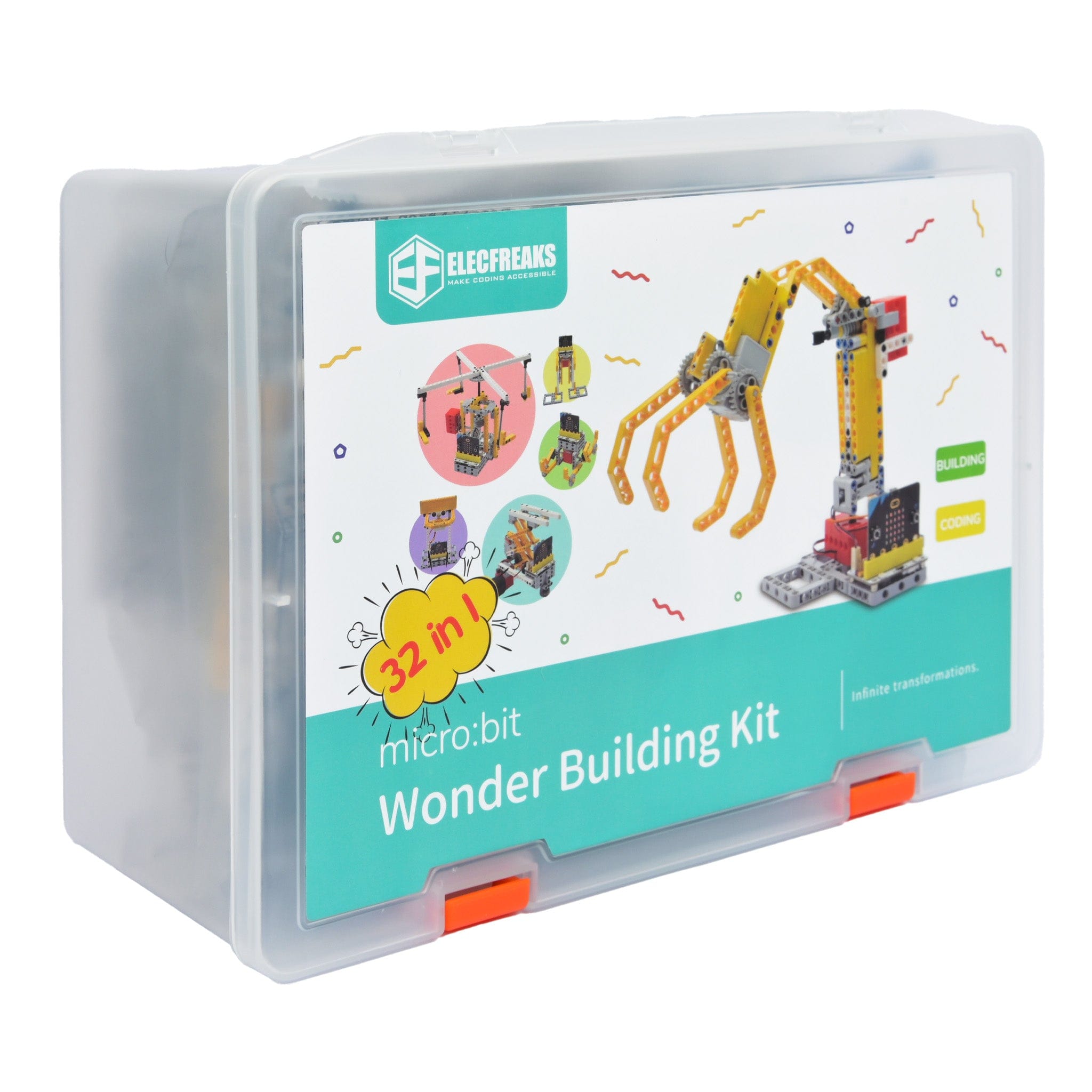 32-in-1 micro:bit Wonder Building Kit (micro:bit not included) by Elecfreaks - The Pi Hut