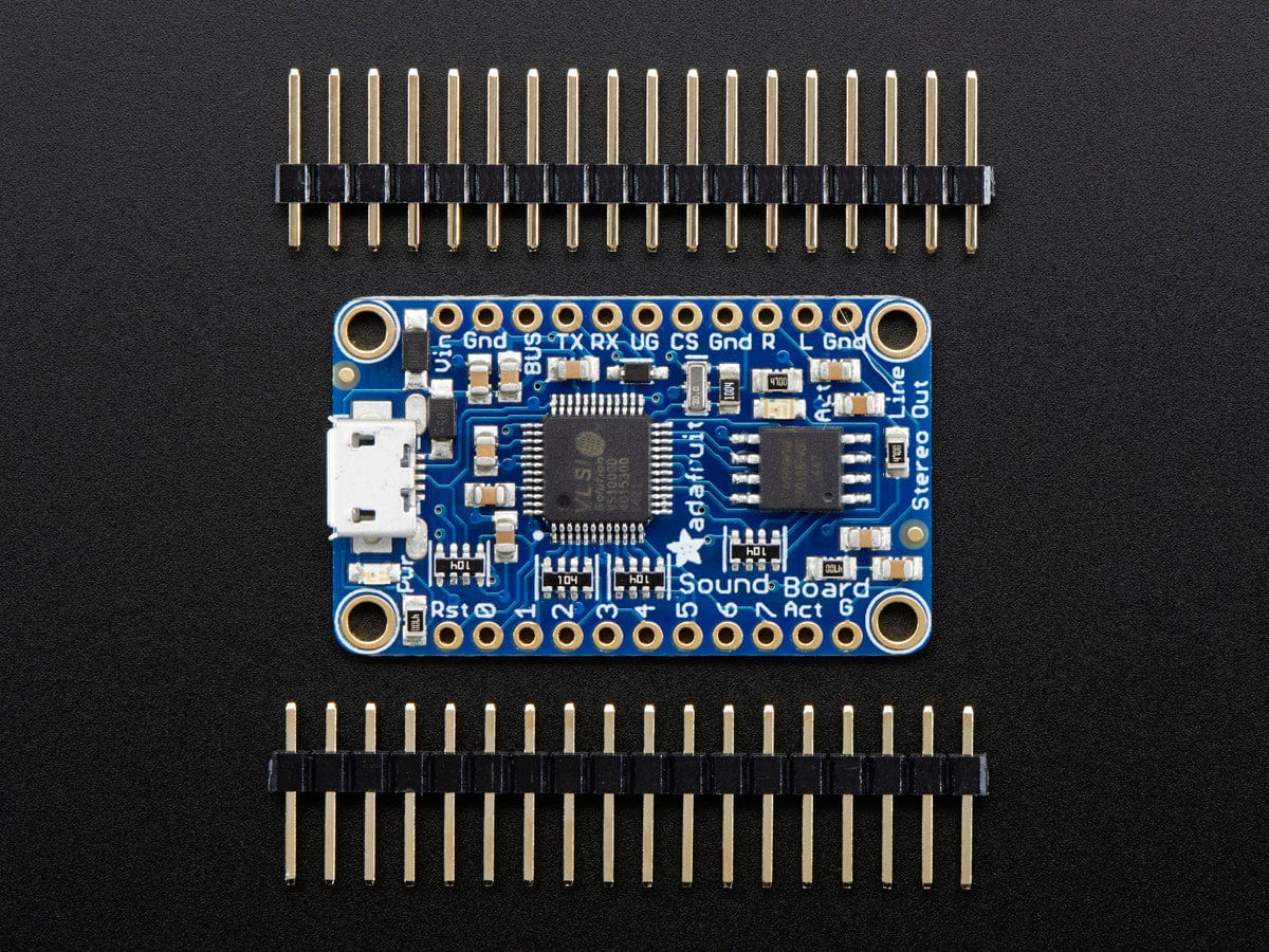 Adafruit Audio FX Mini Sound Board - WAV/OGG Trigger 16MB Flash by Adafruit - The Pi Hut