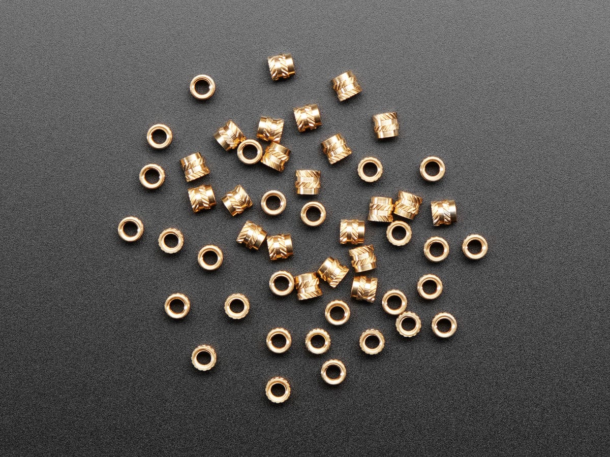 Brass Heat-Set Inserts for Plastic - M3 x 4mm - 50 pack by The Pi Hut - The Pi Hut
