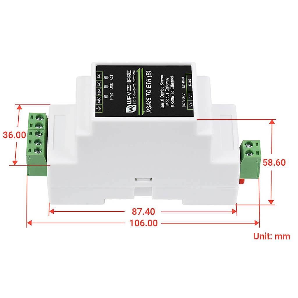 RS485 to RJ45 Ethernet Module by Waveshare - The Pi Hut