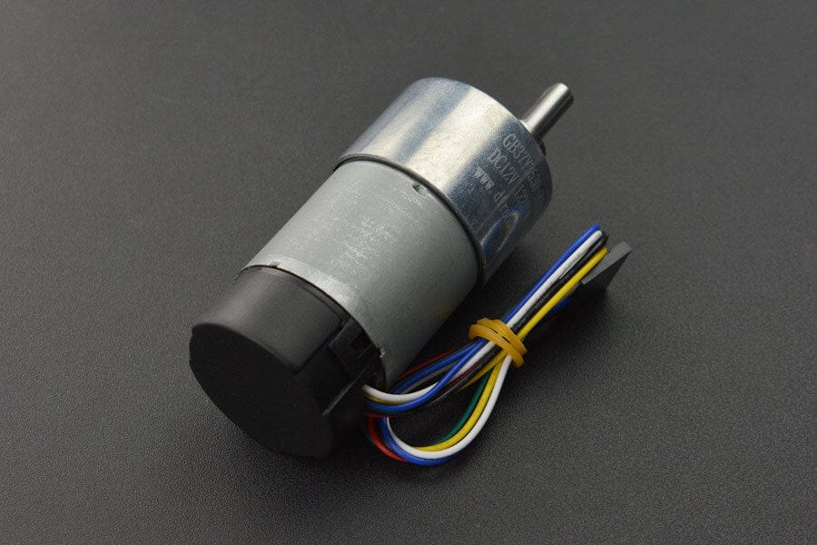 Metal DC Geared Motor w/Encoder - 12V 122RPM 38Kg.cm by The Pi Hut - The Pi Hut