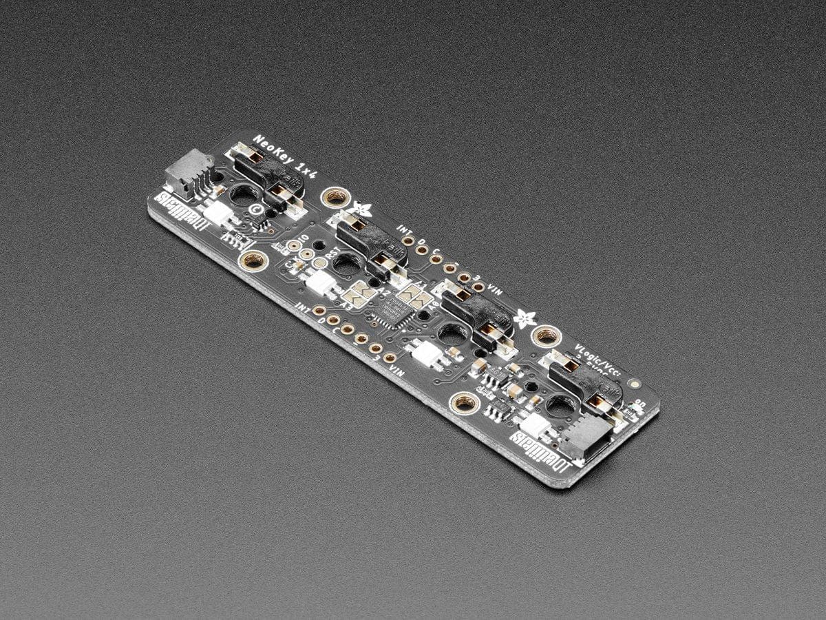 NeoKey 1x4 QT I2C - Four Mechanical Key Switches with NeoPixels by Adafruit - The Pi Hut