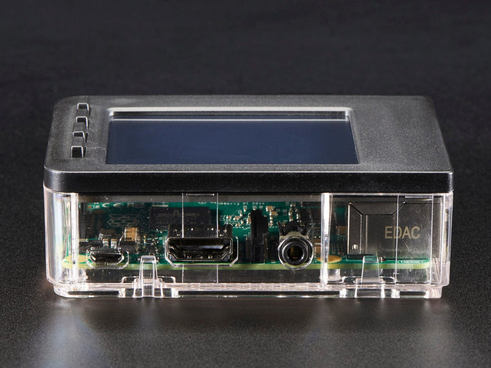 Pi Model B+ / Pi 2 / Pi 3 - Case Base and Faceplate Pack - Clear (for 2.8" PiTFT) by Adafruit - The Pi Hut