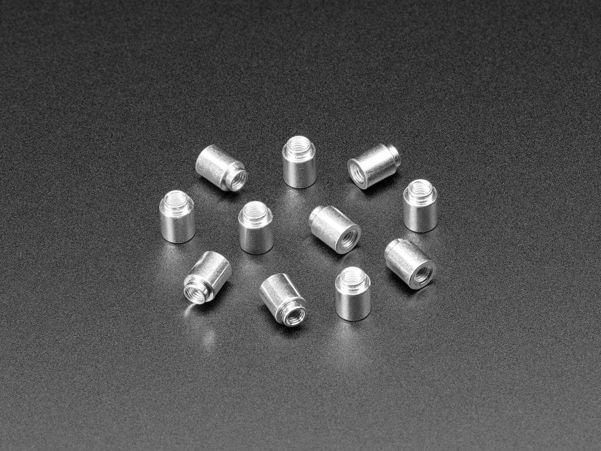 SMT / Solderable Standoff Nuts - M3 x 6mm - 10 pack by The Pi Hut - The Pi Hut